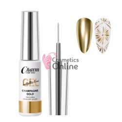 Oja semi UV/ LED Liner metalic Charm Mirror Gel de 10 ml - CHR02 GOLD (Auriu)